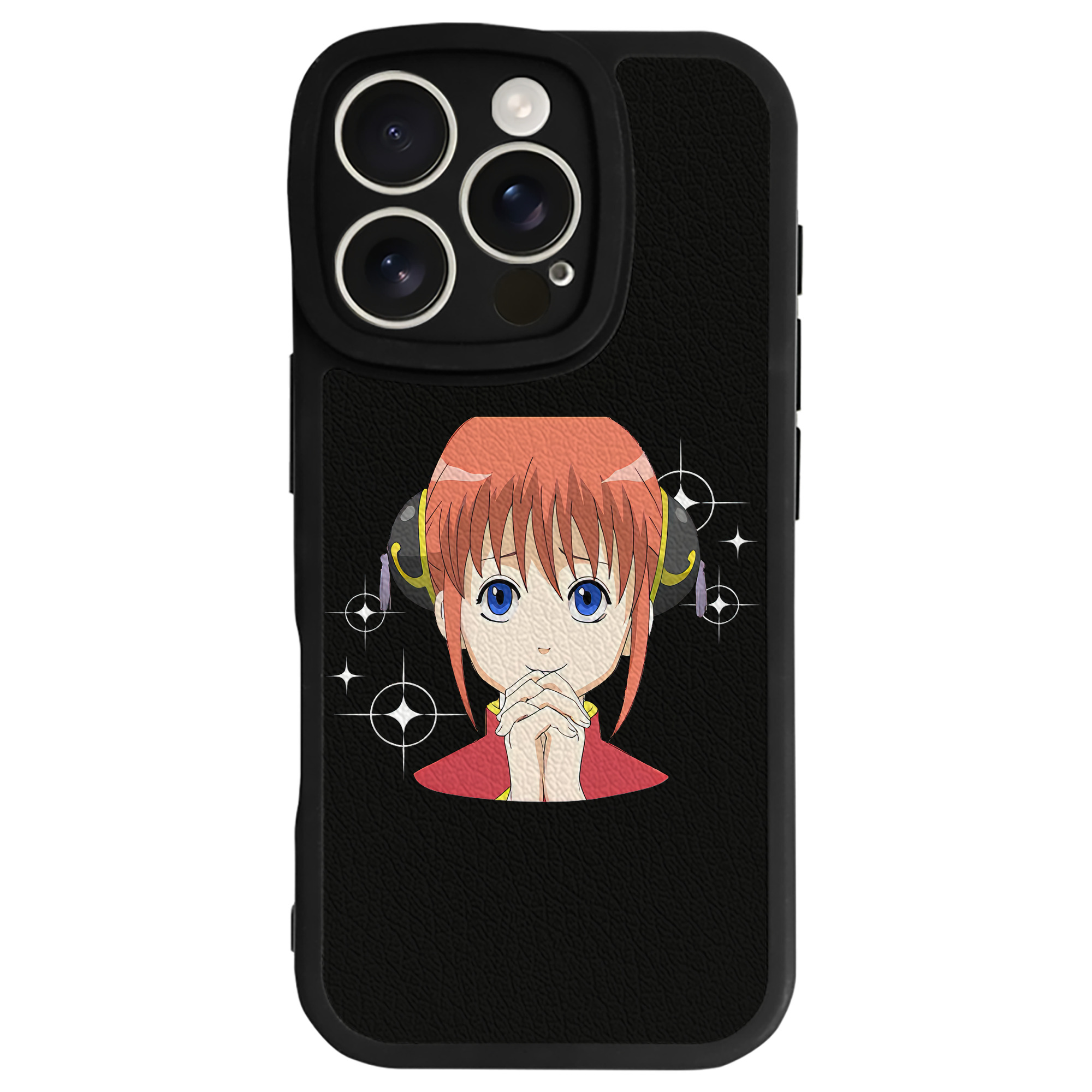 （画像用） ぎんたま 坂田銀時（さかたぎんとき） 神楽 志村新八（しむら しんぱち） GINTAMA Sakata Gintoki Kagura Shimura Shinpachi 【iPhone 16シリーズ対応】シリコンスマホケース（レザー調） 材質：シリコン